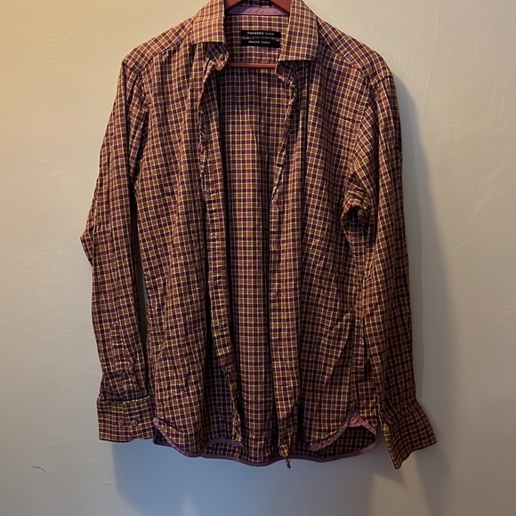 Hammer Made Button Down Shirt 100% Cotton Italian Fabric Men's 41/16 - Picture 7 of 10